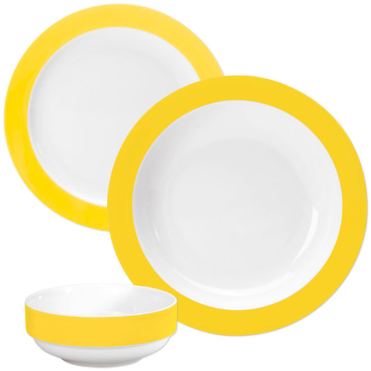 COLOURS Kinder-Gedeck-Set - Gelb - 72-tlg.