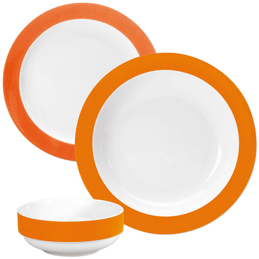 COLOURS Kinder-Gedeck-Set - Orange - 72-tlg.