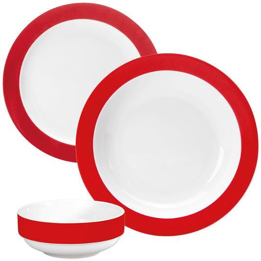 COLOURS Kinder-Gedeck-Set - Rot - 72-tlg.