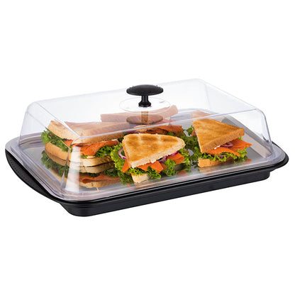 Thermotablett-Set kühlbar - 6-teilig (schwarz)