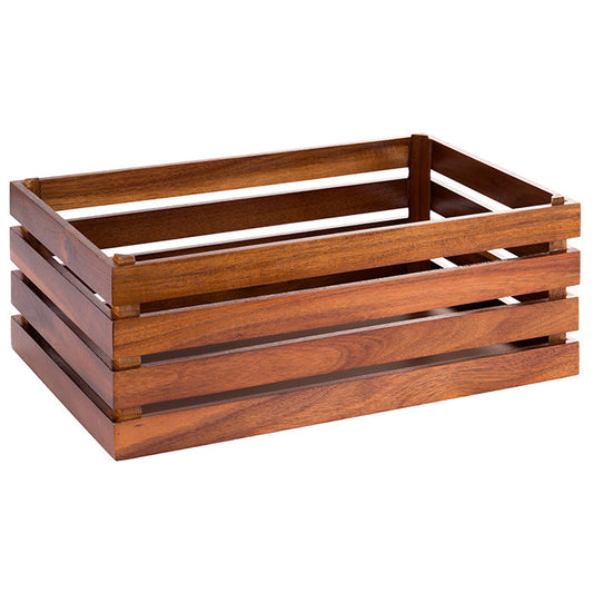 Holzkiste 55.5 x 35 x 20 cm (zu GN 1/1) - Akazie natur