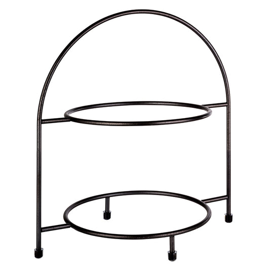 Dessert-Etagère 2-stufig - bis Teller-Ø 27 cm - schwarz