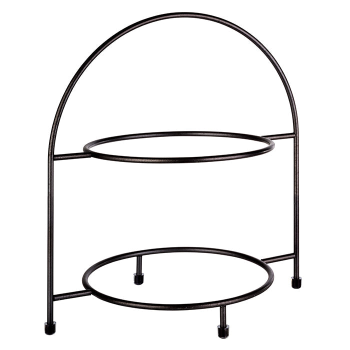 Dessert-Etagère 2-stufig - bis Teller-Ø 27 cm - schwarz