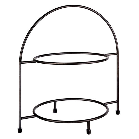 Dessert-Etagère 2-stufig - bis Teller-Ø 27 cm - schwarz
