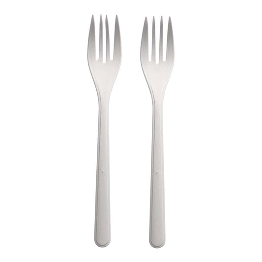 Mehrweg-Gabeln Bio-PP -18,5 cm - Weiß (20 x 50 Stück)