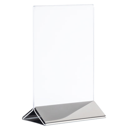 SIGN Kartenhalter, 2 - teilig -  21 x 7 x 32 cm - Transparent, Edelstahl