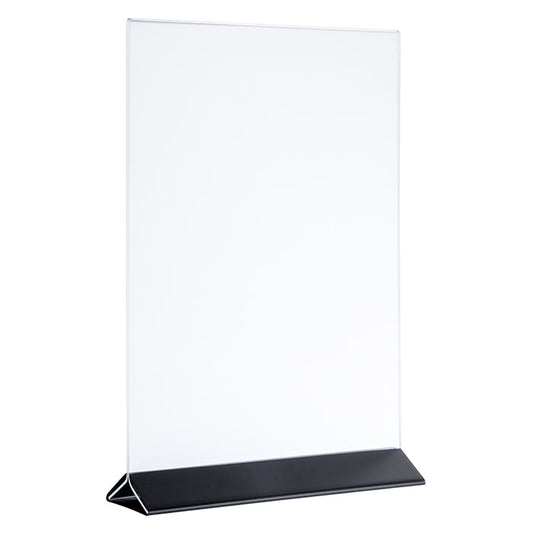 SIGN Kartenhalter, 2 - teilig - 10,5 x 7 x 17 cm  - Transparent, Schwarz