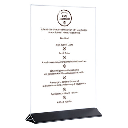 SIGN Kartenhalter, 2 - teilig - 10,5 x 7 x 17 cm  - Transparent, Schwarz