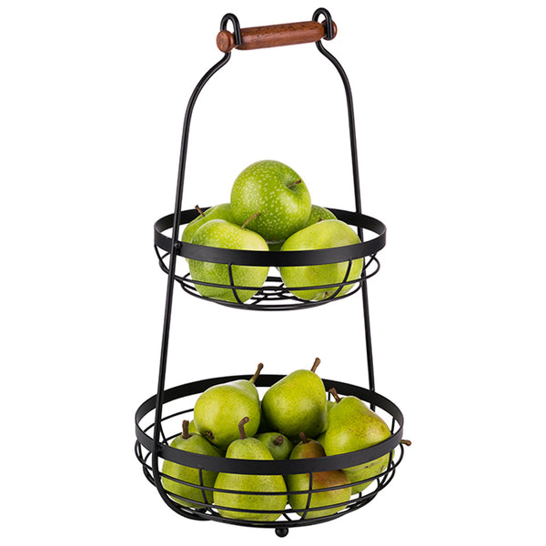 STEAL - 2-stufige Etagère -26 x 26 cm- Schwarz