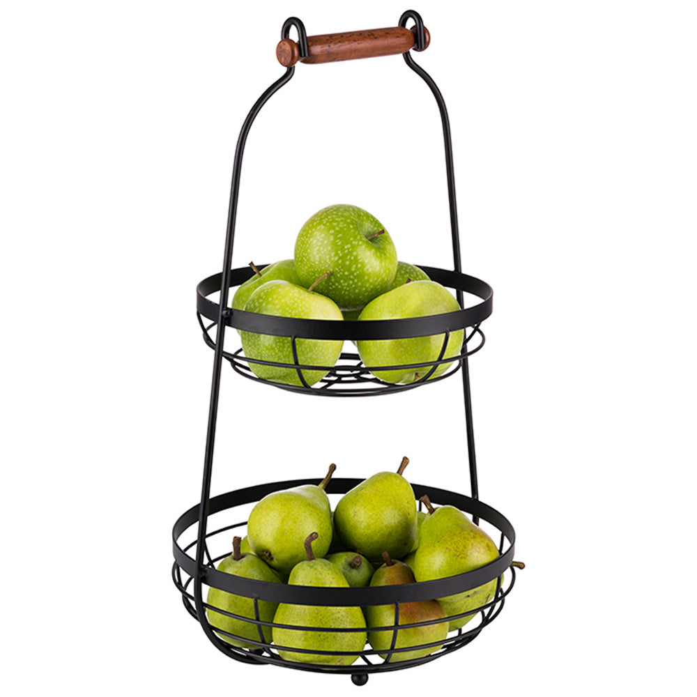 STEAL - 2-stufige Etagère -26 x 26 cm- Schwarz