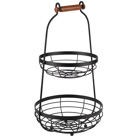 STEAL - 2-stufige Etagère -26 x 26 cm- Schwarz