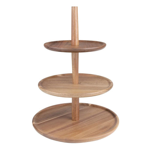 MANOA Etagère - Ø 30,5 x 39,5 cm -Akazienholz