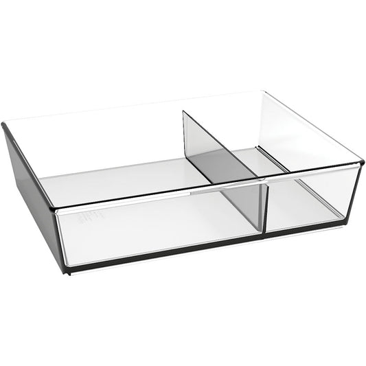 Modell 1263 Schale viereckig mit Steg 22 x 18 x 5 cm - Inhalt 90 cl - Klar (SAN)