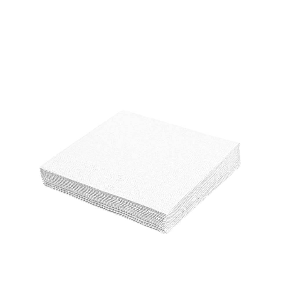 Prägeserviette  - 33  x  33 cm  - 1/4 Falz - 1 - lagig - Weiß (500 Stk.)