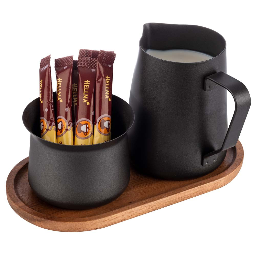 Milch & Zucker-Set - 5- teilig - Schwarz