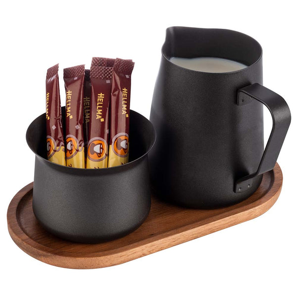 Milch & Zucker-Set - 5- teilig - Schwarz
