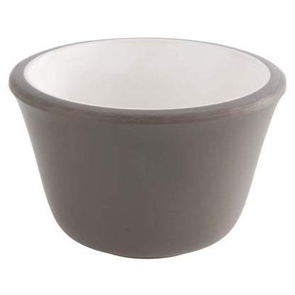 Dipschälchen  - (Ø 6 x 4 cm - 0,04l) - Melamin - Weiß/Grau (6 Stück)