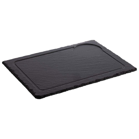 Servierplatte - 33 x 24 x 0,6 cm - Naturschiefer
