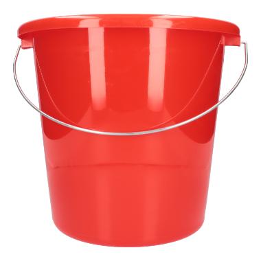 Kunststoffeimer - 28,5 x 27,5 cm - mit Henkel -  10 l -  Rot