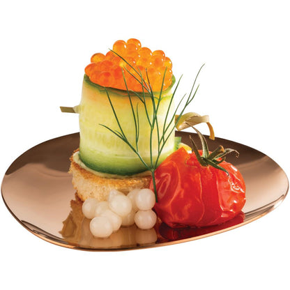 PEBBLES Teller (4-teilig) - 9 x 9 cm - Kupfer
