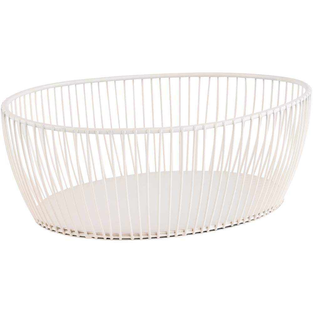 SVART Korb - 24 x 19 x 8 cm - Metall - Weiß