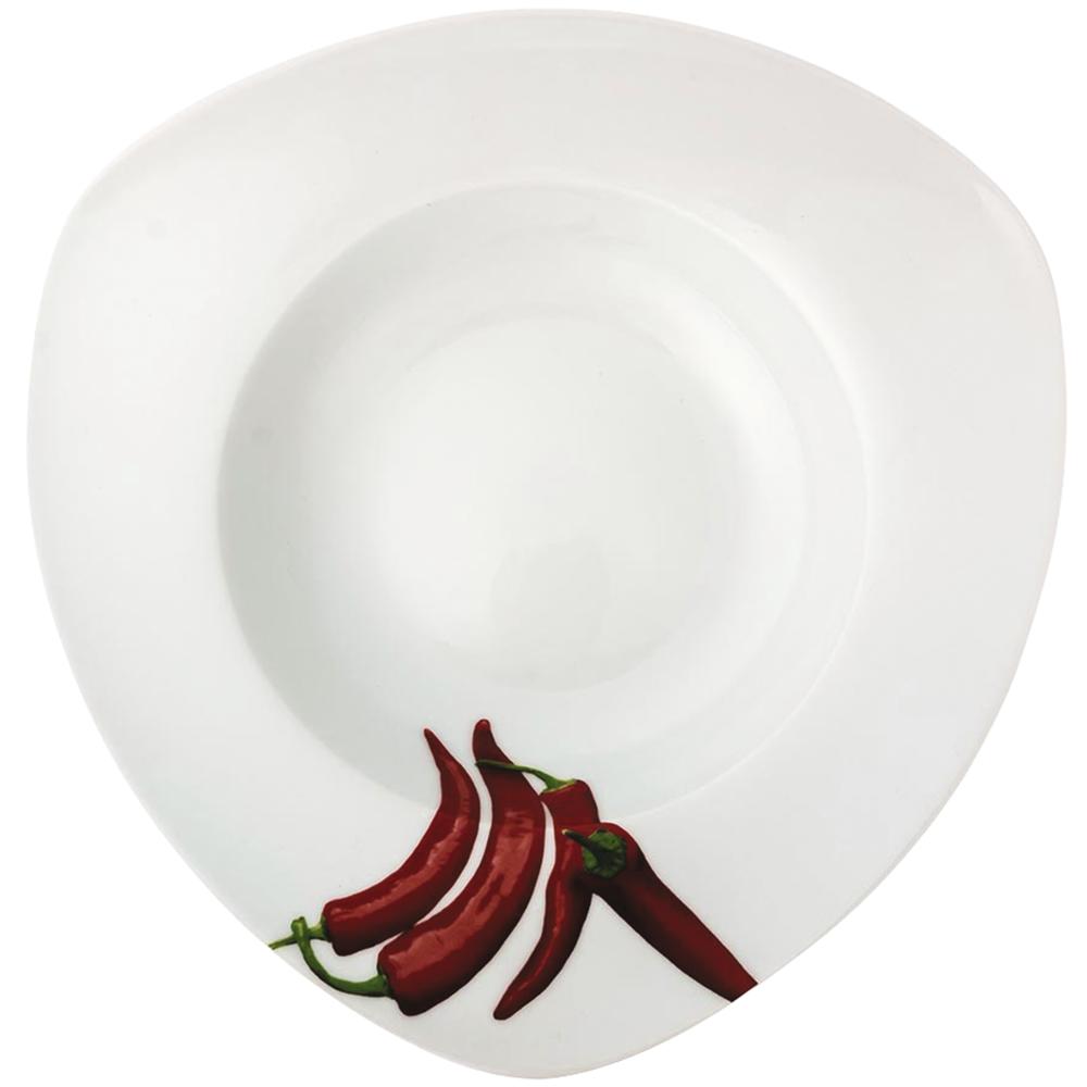 Pastateller Ø 30 x 6,2 cm mit Druck "Chilli"