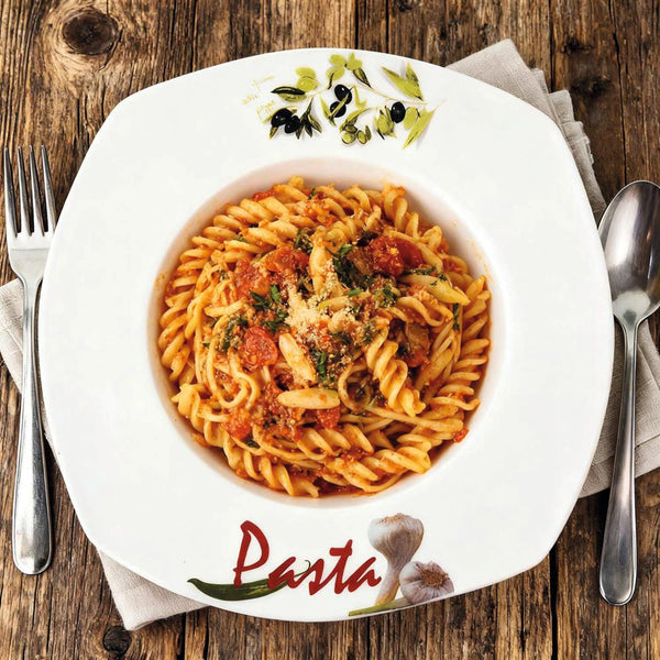 Pastateller Ø 28 x 6,2 cm mit Druck "Pasta"