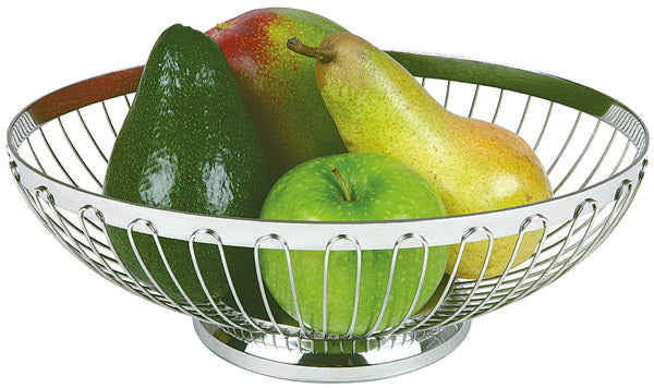 Ovaler Brot- und Obstkorb - 20,5 x 15,5 x 7 cm - Edelstahl