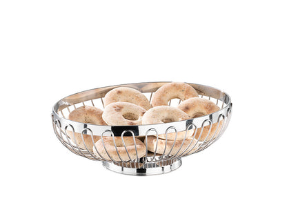 Ovaler Brot- und Obstkorb - 20,5 x 15,5 x 7 cm - Edelstahl