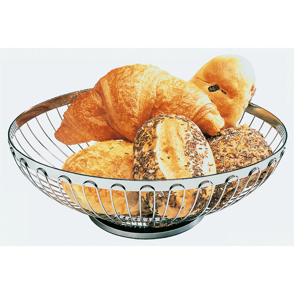 Ovaler Brot- und Obstkorb - 20,5 x 15,5 x 7 cm - Edelstahl