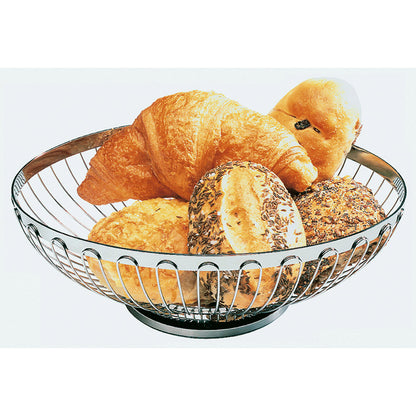 Ovaler Brot- und Obstkorb - 20,5 x 15,5 x 7 cm - Edelstahl