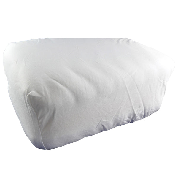 KUTA Elastik Jersey Spannbettlaken - 100 x 200 x 33 cm - Weiß