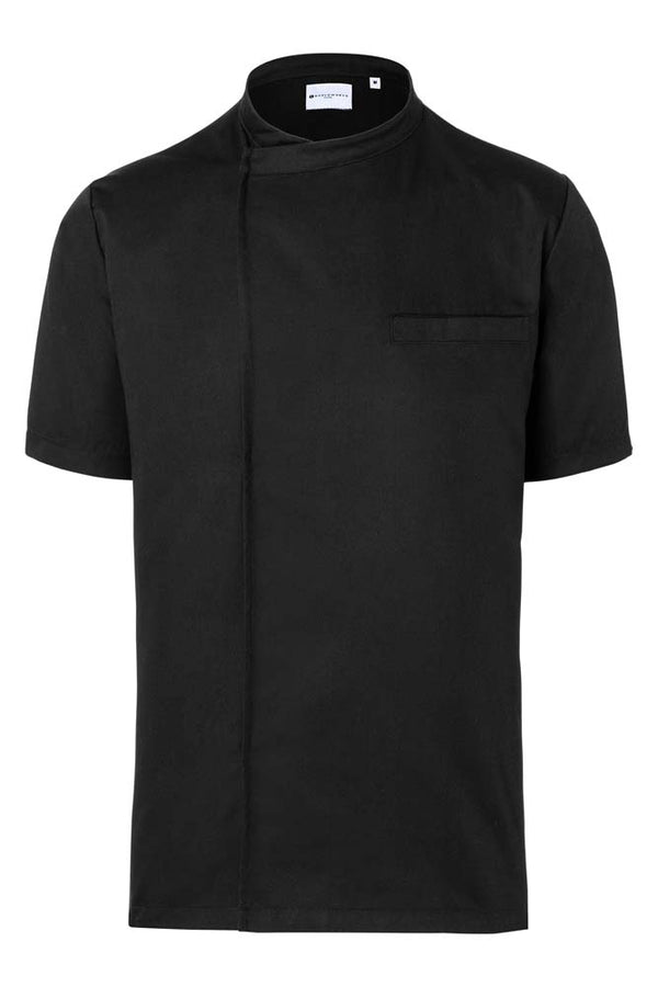 Herren-Kochhemd Mischgewebe (Kurzarm) - Schwarz - 4XL