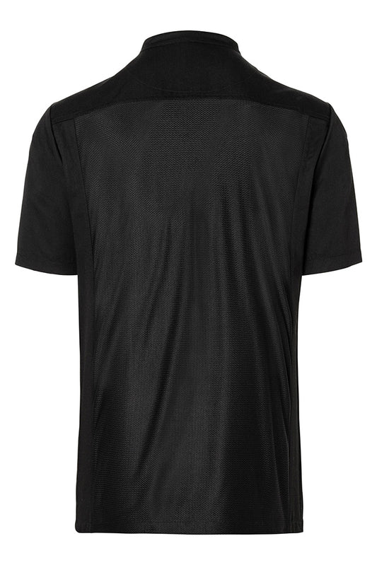 Herren-Kochhemd Mischgewebe (Kurzarm) - Schwarz - XS