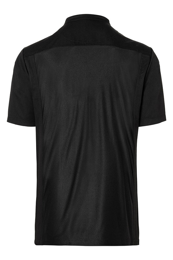Herren-Kochhemd Mischgewebe (Kurzarm) - Schwarz - XS