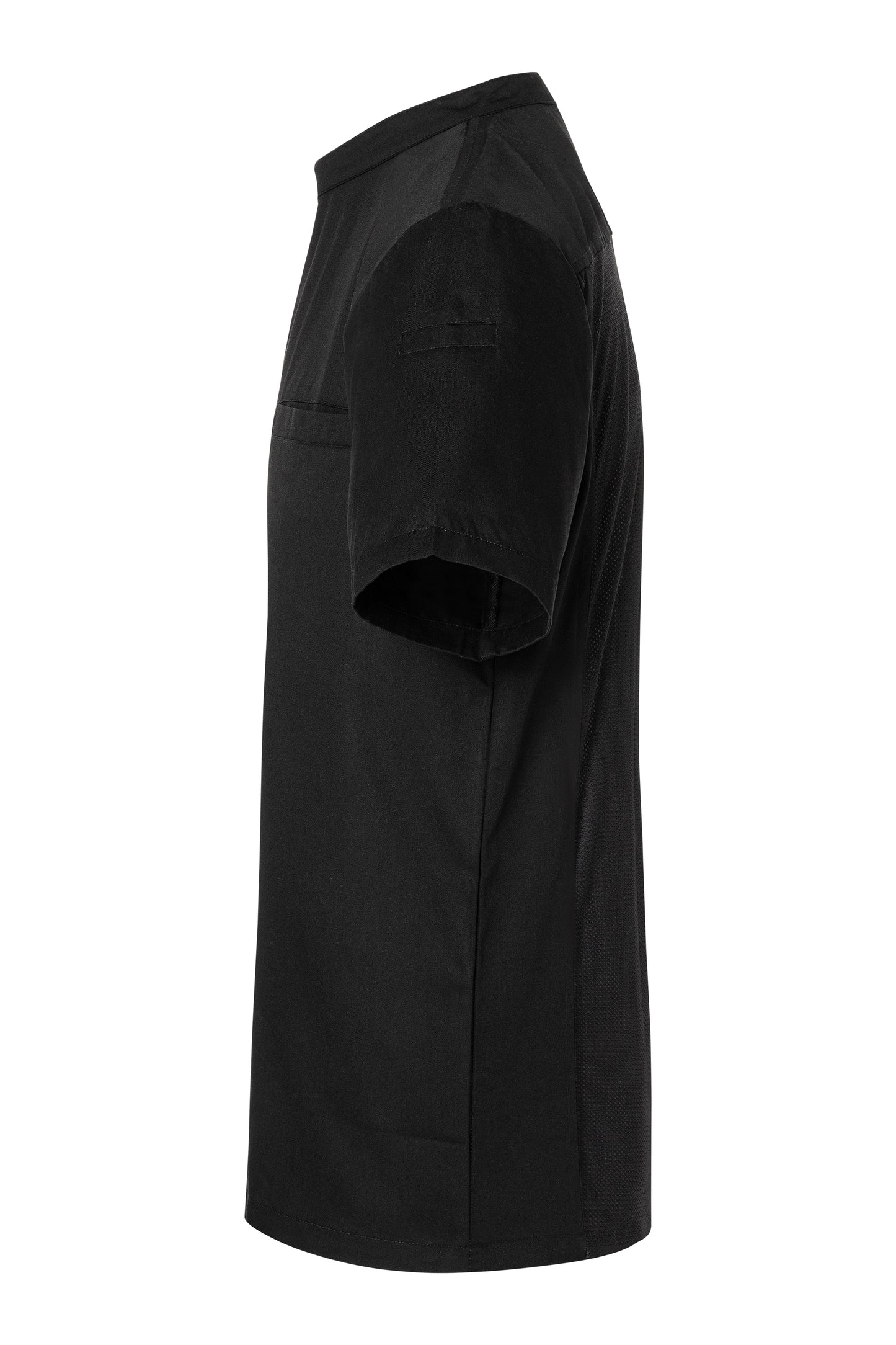 Herren-Kochhemd Mischgewebe (Kurzarm) - Schwarz - 3XL