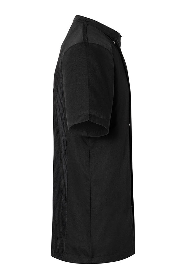 Herren-Kochhemd Mischgewebe (Kurzarm) - Schwarz - XS