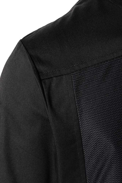 Herren-Kochhemd Mischgewebe (Kurzarm) - Schwarz - 4XL
