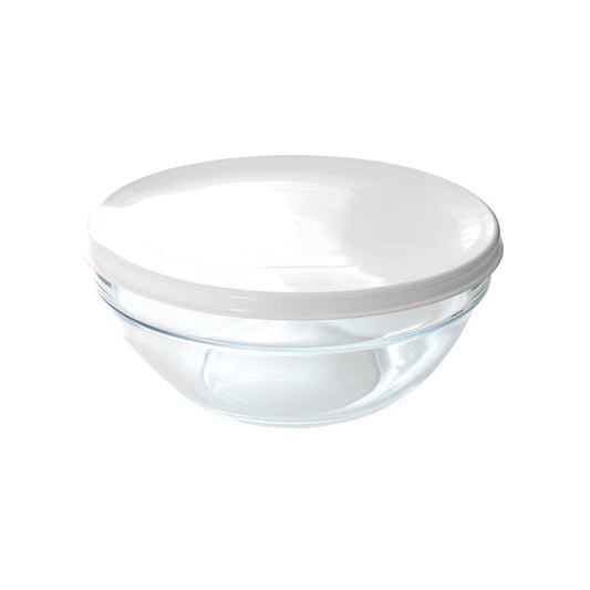 EMPILABLE Glasschüssel mit Deckel - Ø 17 x 7,8 cm (Inhalt 1 l)