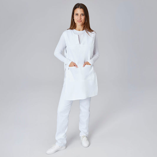 Überwurfschürze (Unisex)  - Weiß -  36-42
