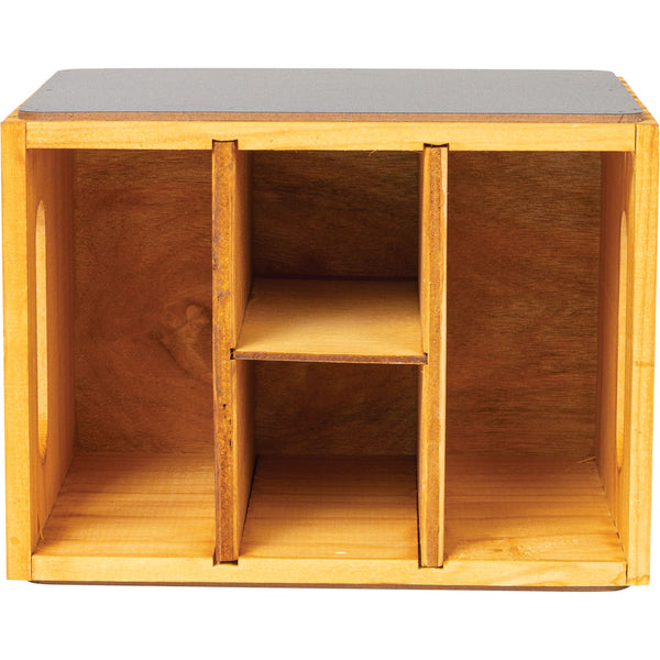 Organizer 4-Fach - Holz mit Kreidetafel 21 x 15 x 15 cm